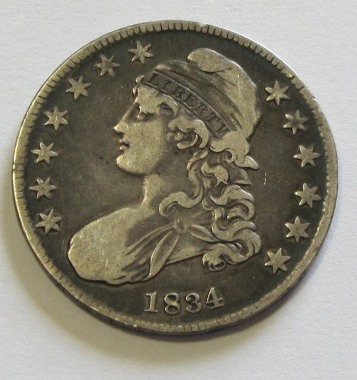 PLEASING 1834 CAPPED BUST HALF