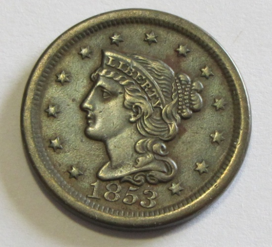 1853 LARGE CENT PLEASING GRADE