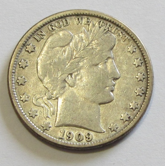 1909-O BARBER HALF