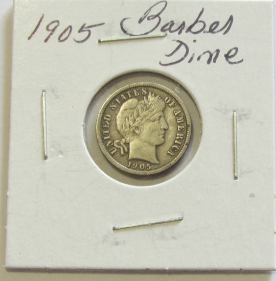 1905 BARBER DIME