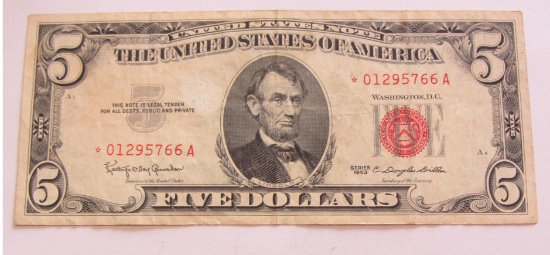 STAR $5 RED SEAL 1953