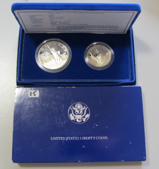 SILVER 1986 PROOF $1 HALF U.S. MINT