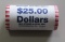 2007-P George Washington Dollar $25 Coin Roll Original Bank Roll