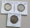 Lot of 3 - 1941, 1943 & 1949  Canada Silver Quarter