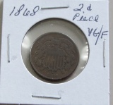 1868 2 Cent Piece VG/F