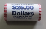 2007-P George Washington Dollar $25 Coin Roll Original Bank Roll