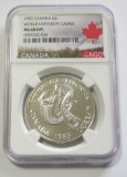 $1 1983 SILVER CANADA NGC 68 DPL