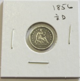 1856 SEATED HALF DIME