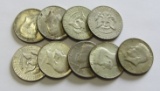 9 SILVER 40% KENNEDY HALF DOLLARS