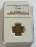 1882 INDIAN HEAD CENT NGC 50