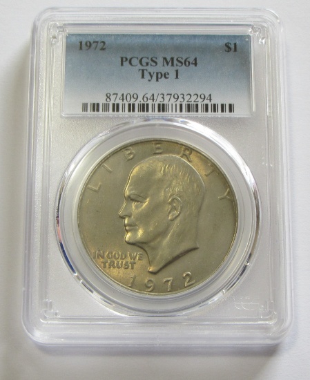 1972 $1 IKE PCGS 64