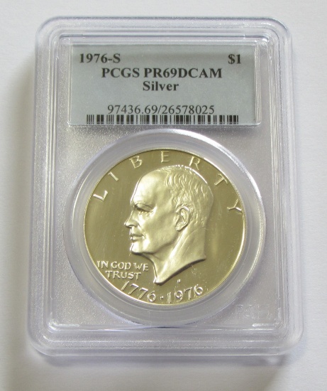 1976-S SILVER IKE $1 PCGS 69 PROOF