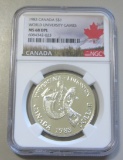 $1 SILVER CANADA NGC COMMEMORATIVE DOLLAR