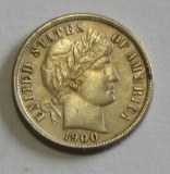 1900-S BABER DIME PLEASING EYE APPEAL