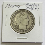 1915-D Barber Half Dollar