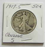 1917-S Walking Liberty Half Dollar - Obverse S