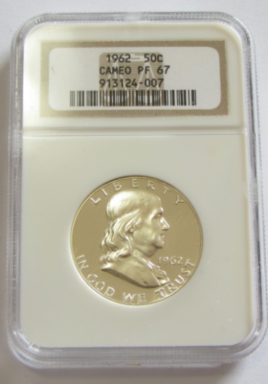 1962 PROOF FRANKLIN NGC 67 CAMEO