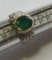 925 Silver Ring with a 4ct Green Onyx Gemstone