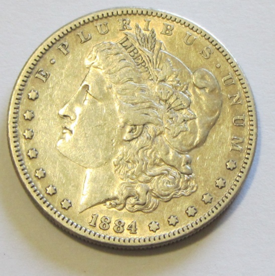 $1 1884-S MORGAN SILVER DOLLAR