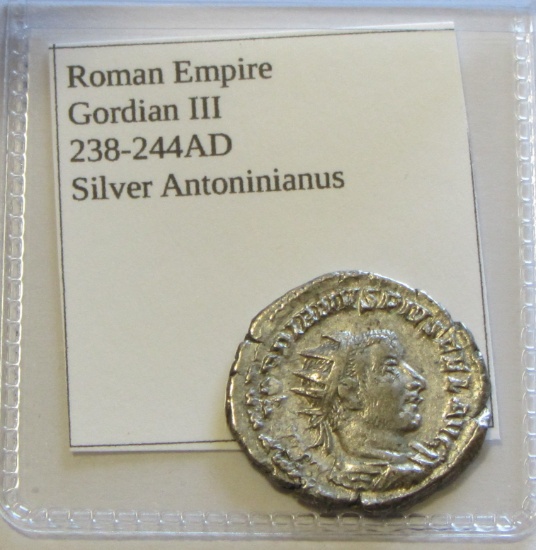 ROMAN GORDIAN III 238-244 AD SILVER
