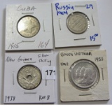 SILVER FOREIGN LOT KM2 NOT SILVER