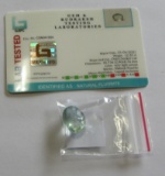 12.20 Cts Natural Fluorite. Oval checker cut. GJSPC certified