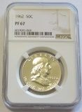 1962 FRANKLIN PROOF NGC 67