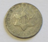 1852 SILVER 3 CENT PIECE