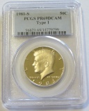 1981-S KENNEDY PCGS PROOF 69 TYPE 1