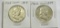 Lot of 2 - 1962 & 1963 Franklin Half Dollar