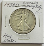 1938-D Walking Liberty Half Dollar - Key Date