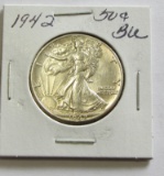 1942 Walking Liberty Half Dollar BU