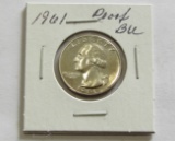 1961 Washington Silver Cameo Proof Quarter BU