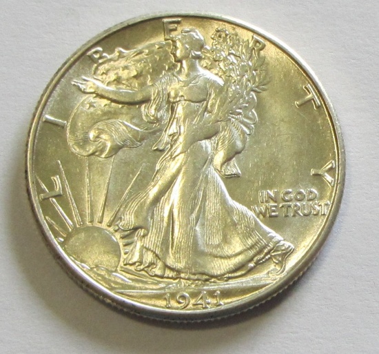 1941-D WALKING LIBERTY HALF HIGH GRADE