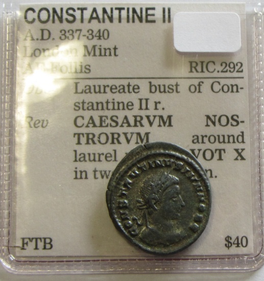 ANCIENT CONSTANTINE II ROMAN 337 AD