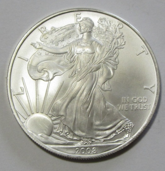 2008 SILVER AMERICAN EAGLE $1 .999