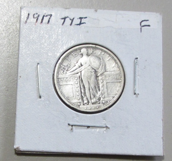 1917 TYPE  1 STANDING LIBERTY QUARTER