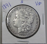 1891-S $1 SILVER MORGAN DOLLAR