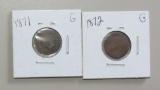 1871 AND 1872 BETTER DATE INDIAN HEAD CENTS