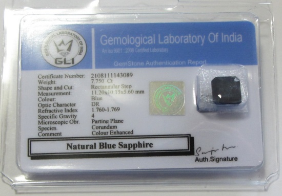 7.750 CT BLUE SAPPHIRE