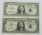 Lot of 2 - $1 1957A & 1957B Silver Certificate Star Note