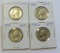 Lot of 4 - 1935, 1942, 1944 & 1945-S Washington Silver Quarter
