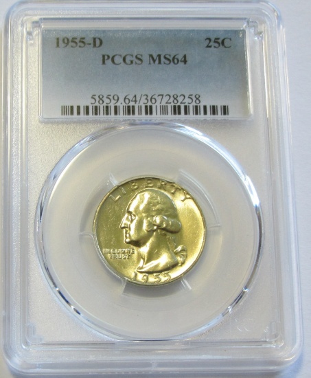 1955-D QUARTER PCGS MS 64