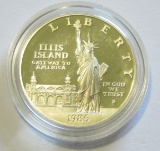 PROOF ELLIS ISLAND $1 SILVER COMMEMORATIVE 1986