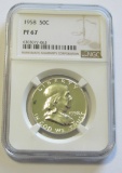 1958 PROOF FRANKLIN NGC 67