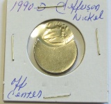 1990-D Jefferson Nickel - Off Center