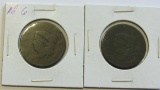 Lot of 2 - Coronet Large Cent
