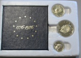 1776-1976 S Bicentennial 3 piece 40% Silver Proof Coin Set US Mint