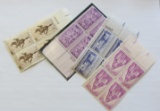 LOT OF 4 BLOCKS OF STAMPS