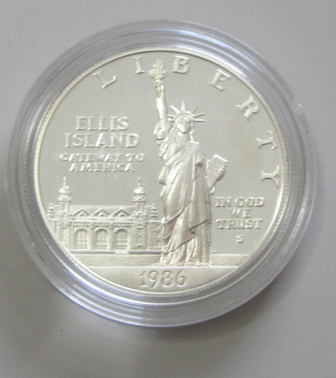 $1 1986-S ELLIS ISLAND PROOF COMMEMORATIVE